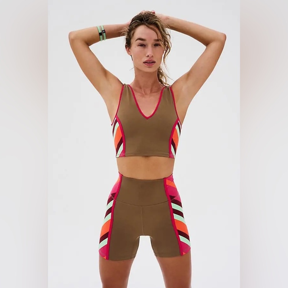 NWOT Free People Movement Never Better Colorblock Top